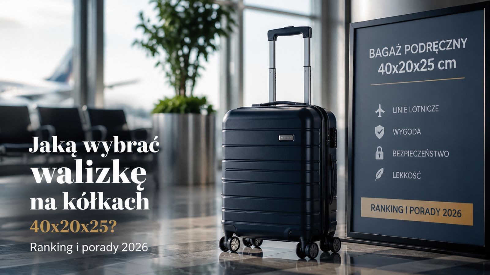 Jaką wybrać walizkę na kółkach 40x20x25? Ranking i porady 2026