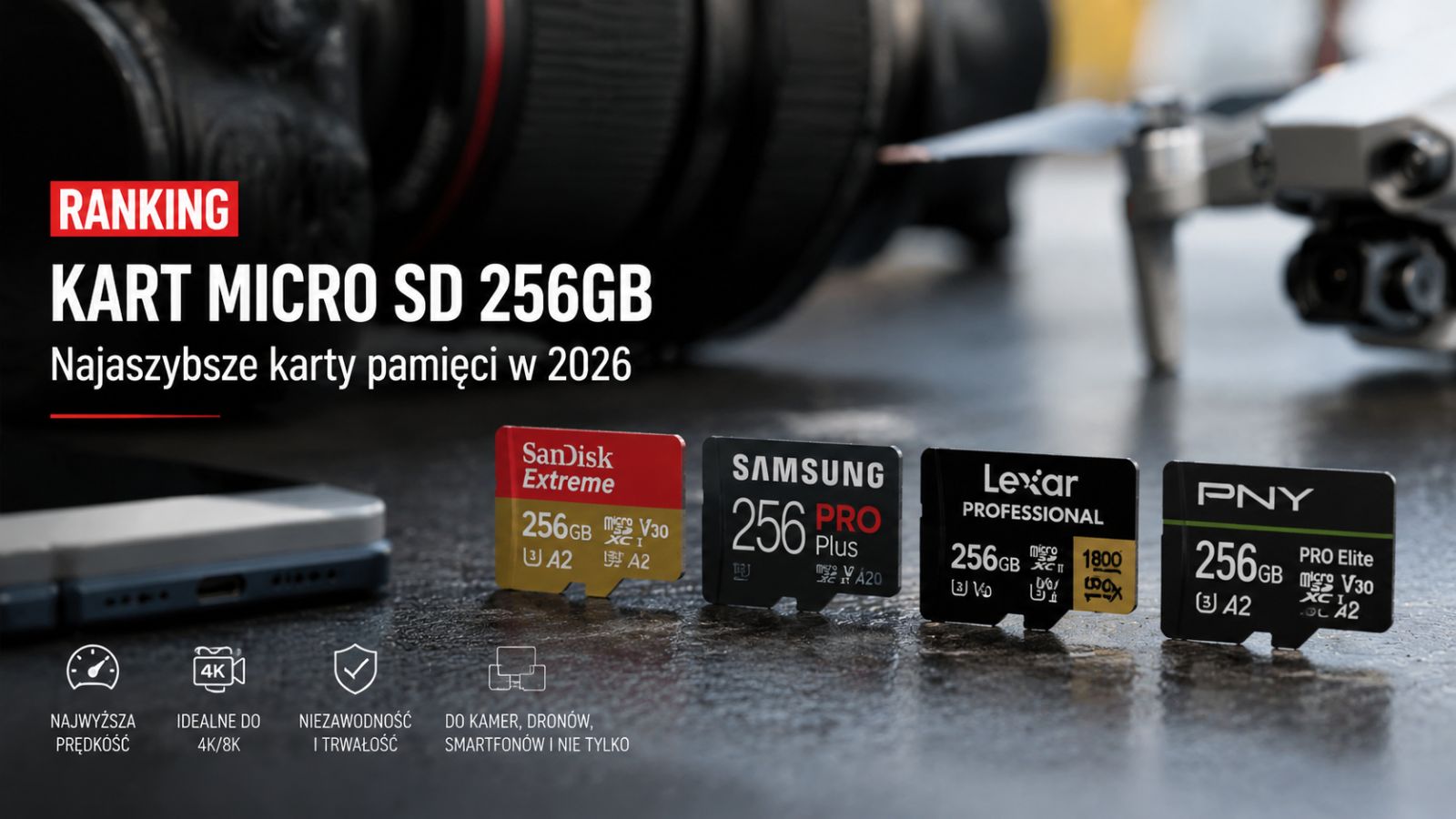 Ranking kart micro SD 256GB – Najszybsze karty pamięci w 2026