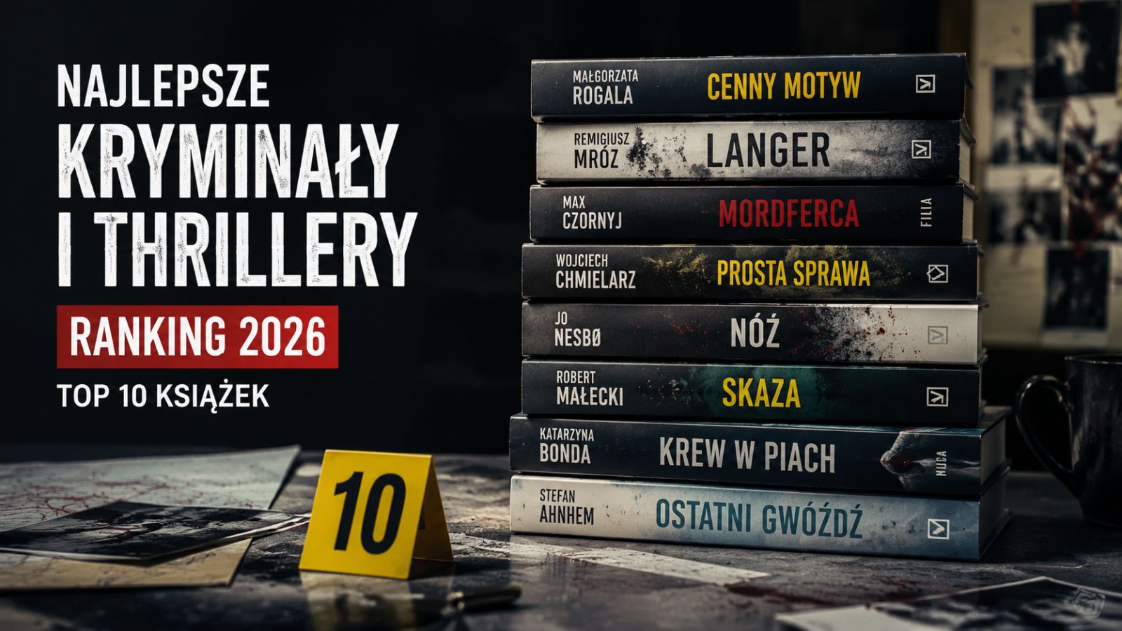 Najlepsze kryminały i thrillery – Ranking 2026. Top 10 książek