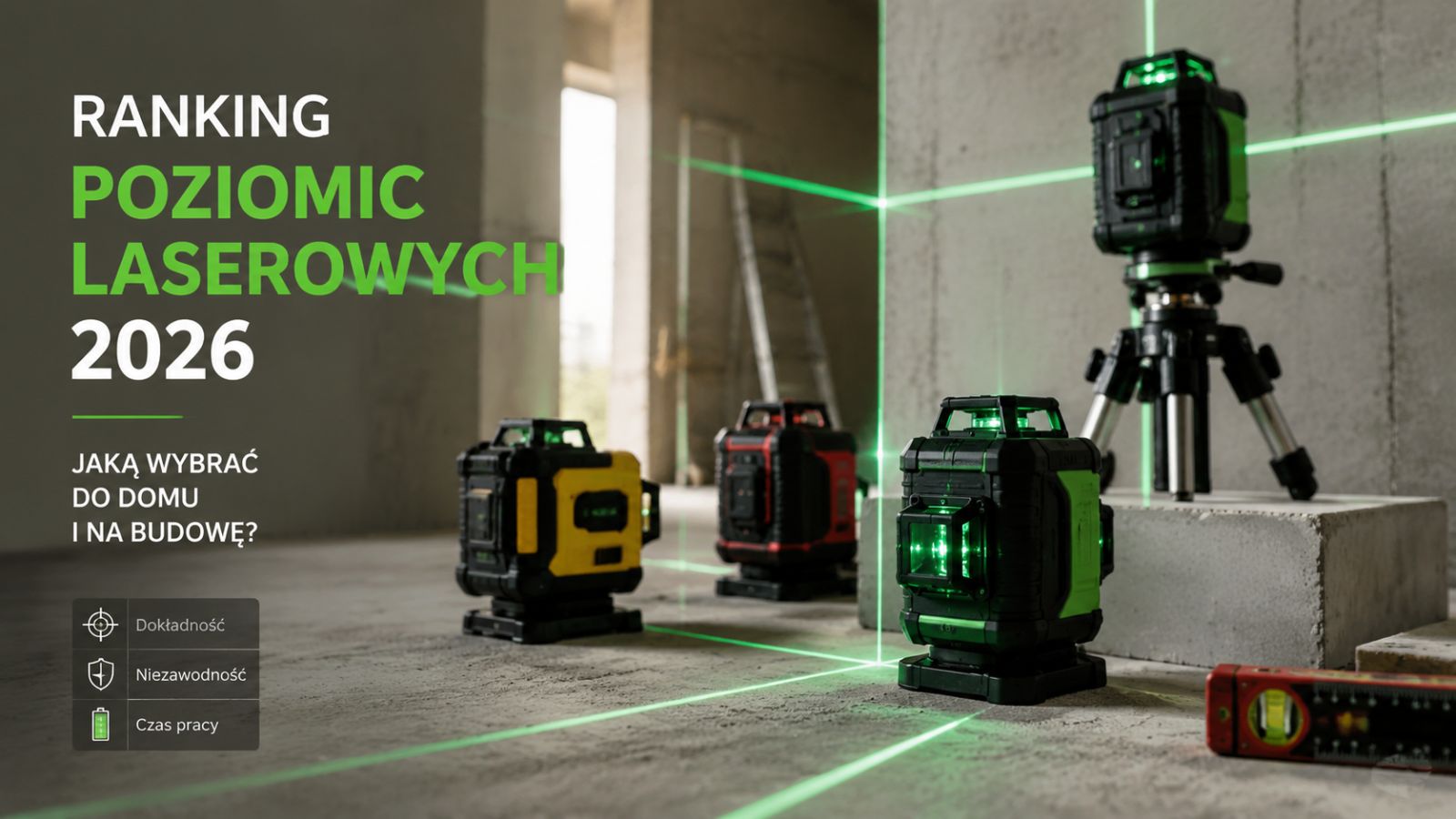Ranking poziomic laserowych 2026 – jaką wybrać do domu i na budowę?