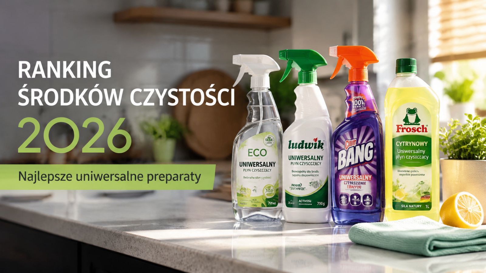 Ranking środków czystości 2026: Najlepsze uniwersalne preparaty