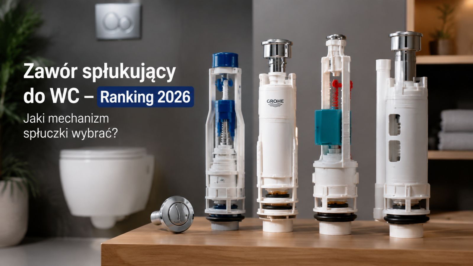 Zawór spłukujący do WC – Ranking 2026. Jaki mechanizm spłuczki wybrać?